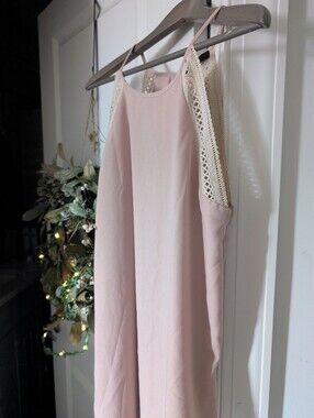 19 Cooper Blush Lace-Trim Dress Size Large